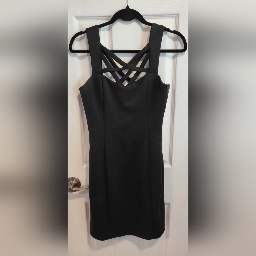 Guess Elegant Black Strapless Dress